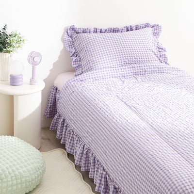 Popcorn Waffle Floor Cushion Φ60 Light Green