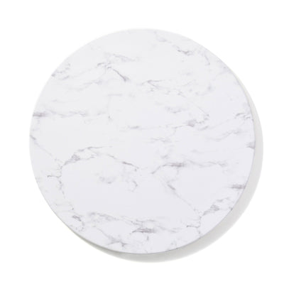 Trivet L Round Marble  White