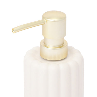 Scalloped Kitchen Dispenser Matte White