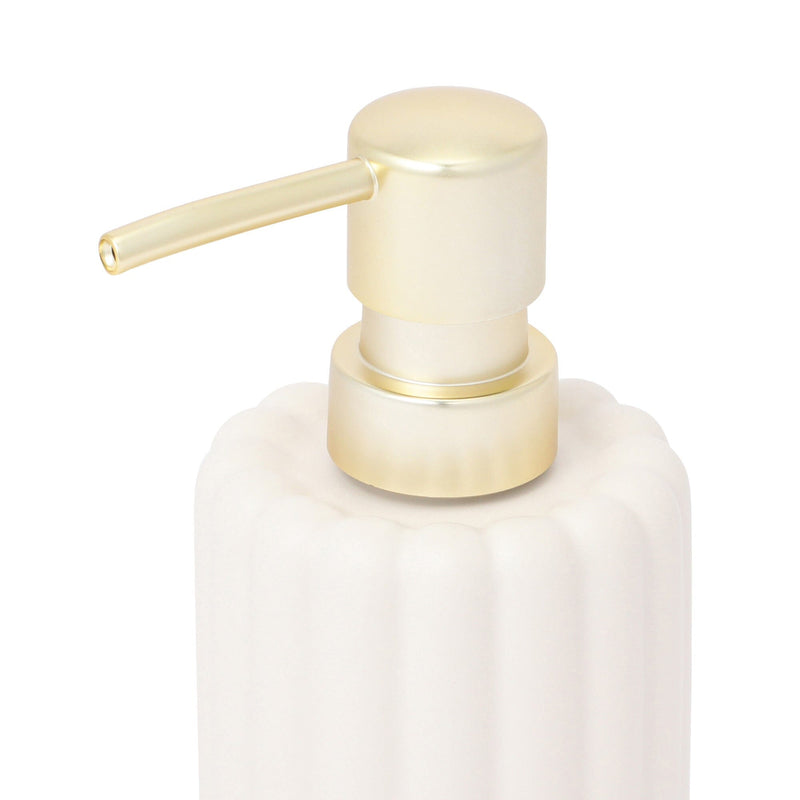 Scalloped Kitchen Dispenser Matte White