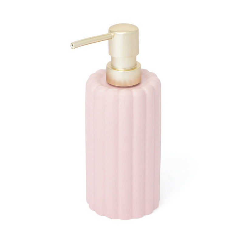 Scalloped Kitchen Dispenser Matte Pink