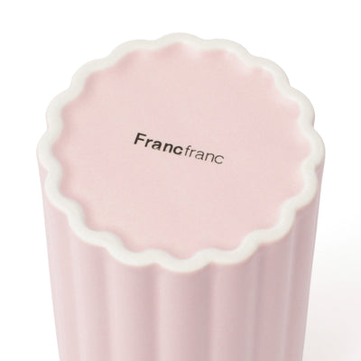 Scalloped Kitchen Dispenser Matte Pink