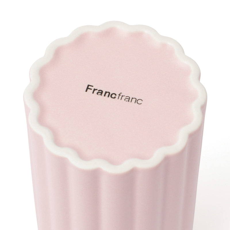 Scalloped Kitchen Dispenser Matte Pink