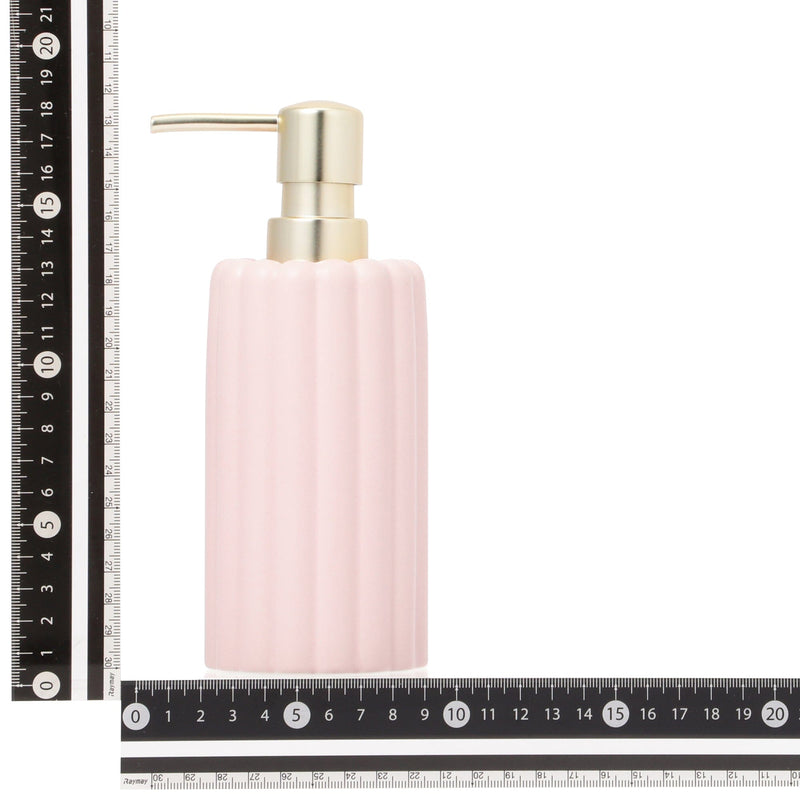 Scalloped Kitchen Dispenser Matte Pink