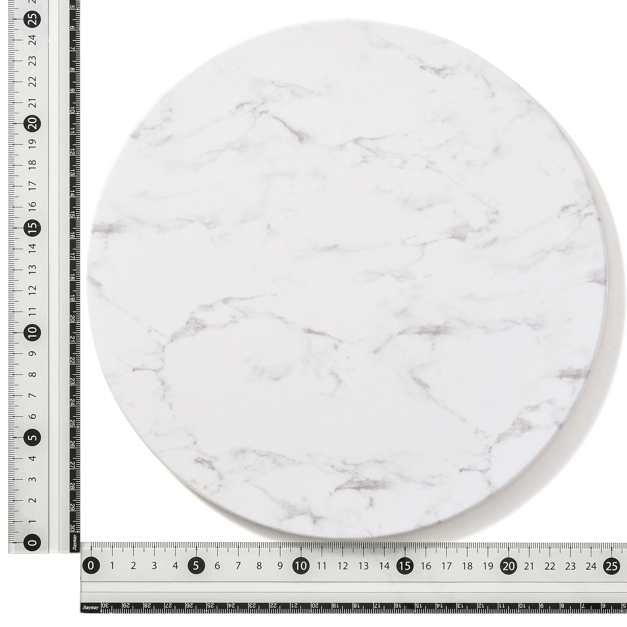 Trivet Large Round Marble White