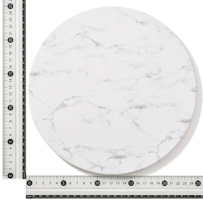 Trivet Large Round Marble White