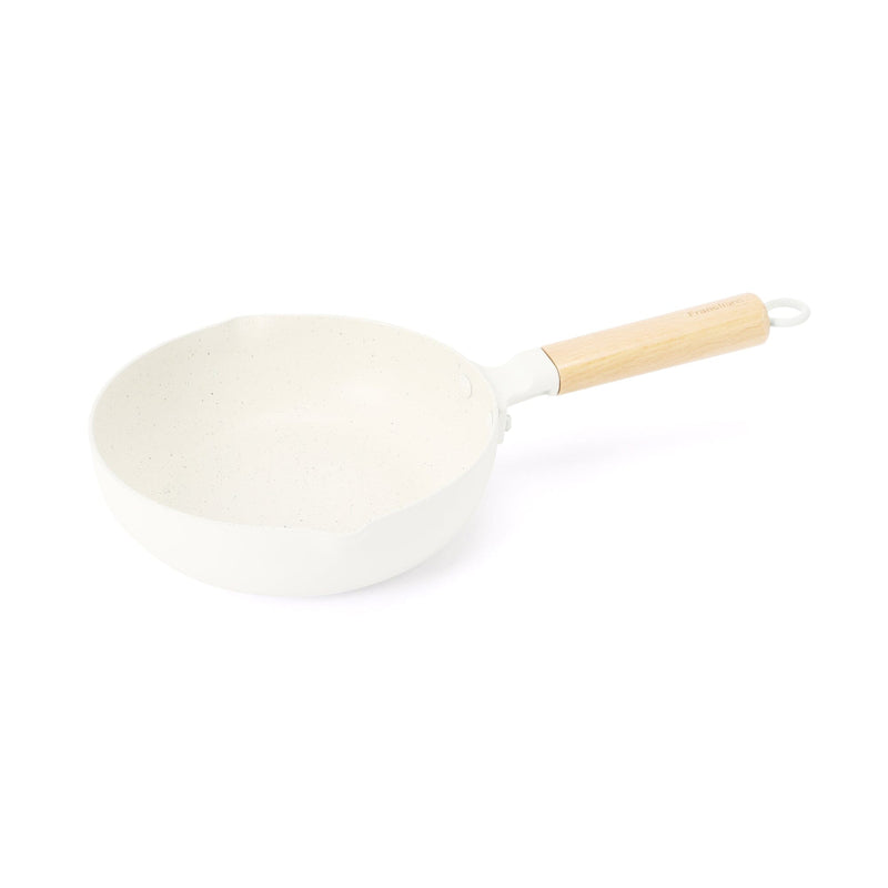 IH/Direct Fire Deep Frying Pan 20cm Ivory