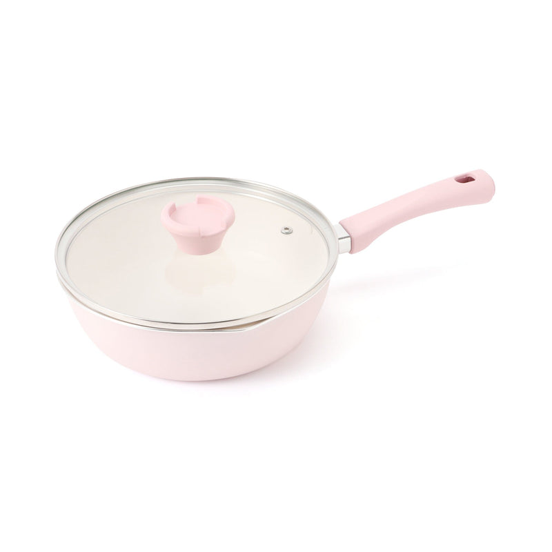 Frying pan & Tools Easy Cooking 5 Piece Set Pink