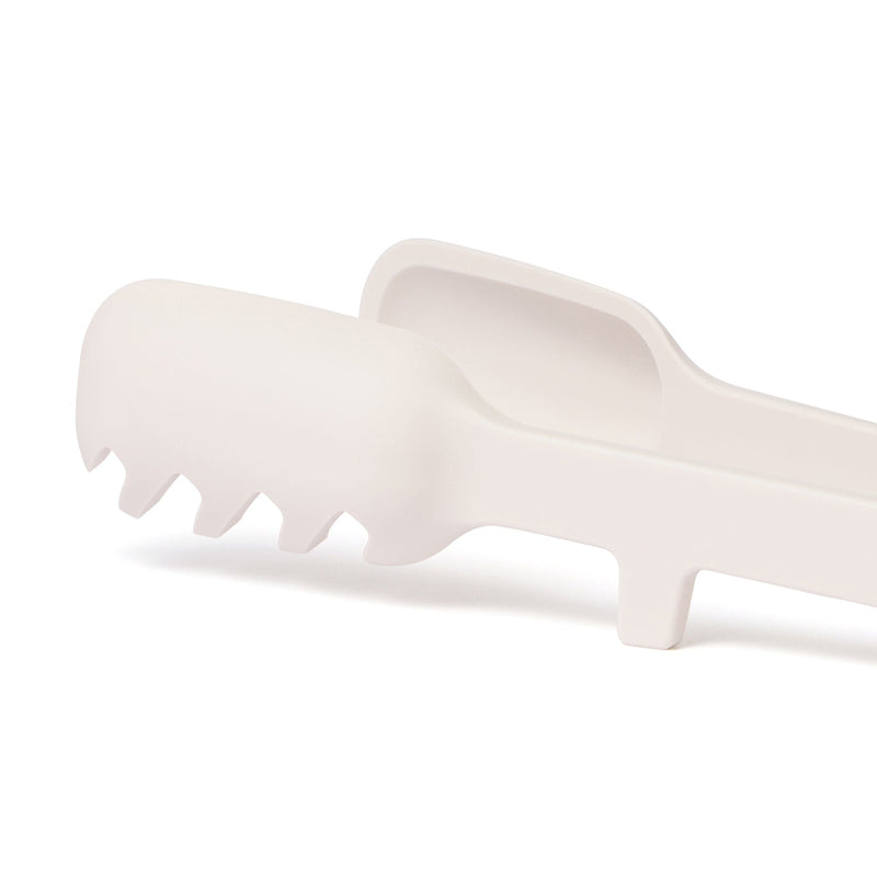 Silicone Tongs With Floating Tips Ivory