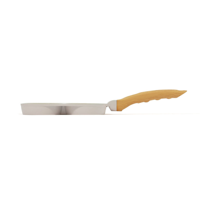 IH/Direct Heat Four Section Frying Pan Ivory