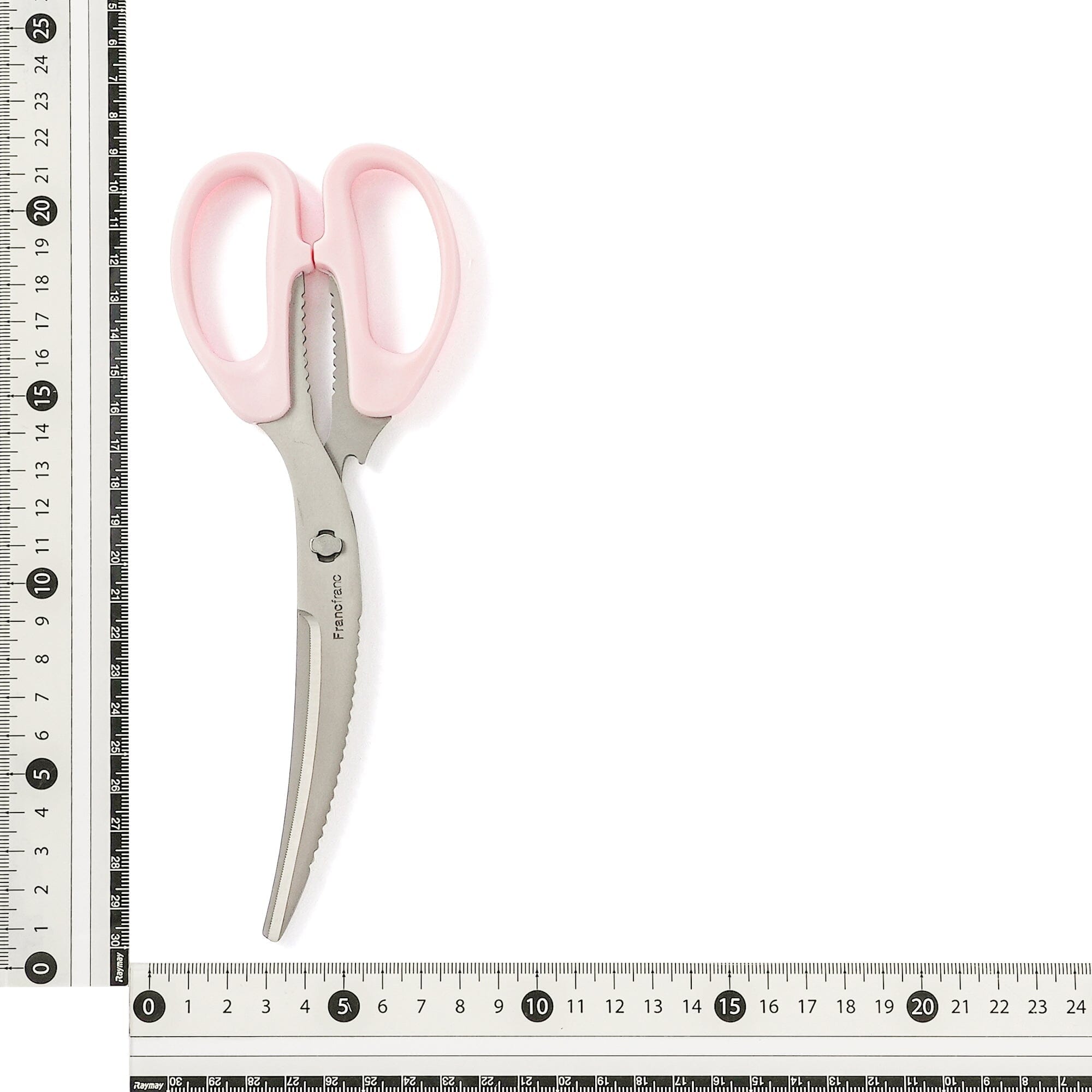 Curved Kitchen Scissors Pink