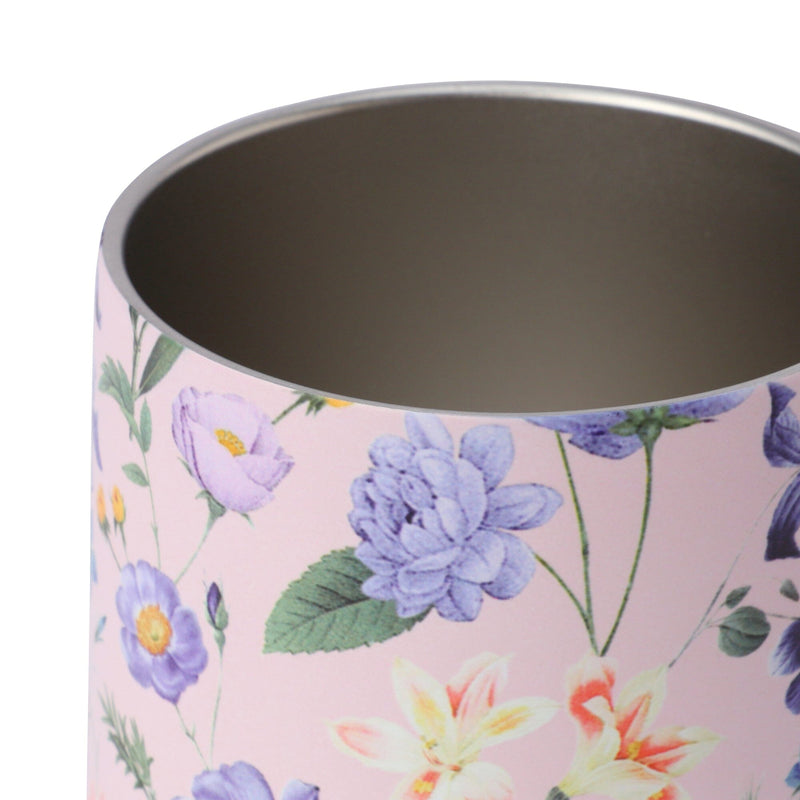 Stainless Steel Thermo Mug with Lid 320ml Multiflower pink