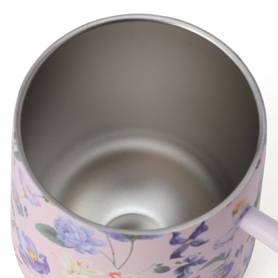 Stainless Steel Thermo Mug with Lid 320ml Multiflower pink