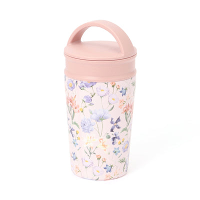 Stainless Steel Tumbler With Handle 270ml Multiflower pink