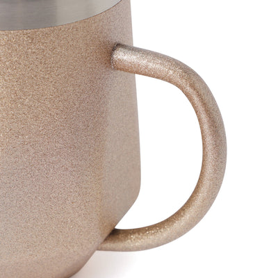 Stainless Steel Thermo Mug With Lid 320Ml Diamond Glitter Gold