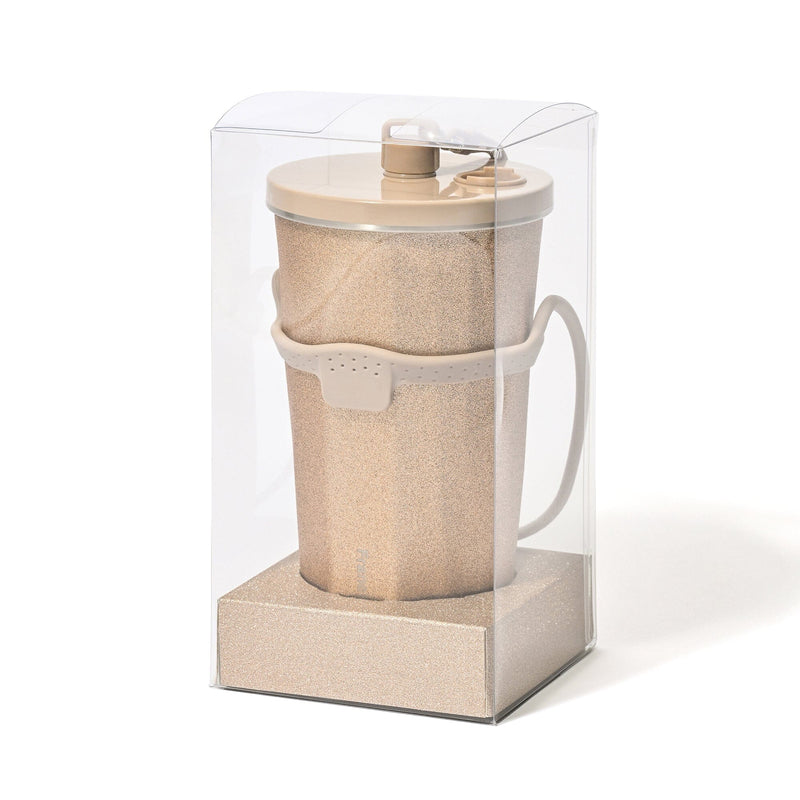 Stainless Steel Tumbler With Straw Glitter Gold