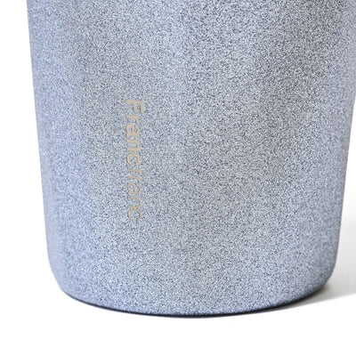 Stainless Steel Tumbler With Straw Glitter Blue