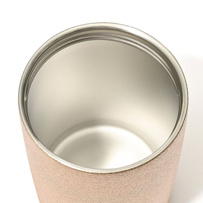 Stainless Steel Tumbler With Charm Glitter Gold