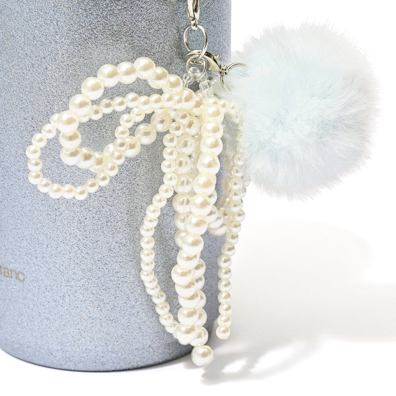 Stainless Steel Tumbler With Charm Glitter Blue