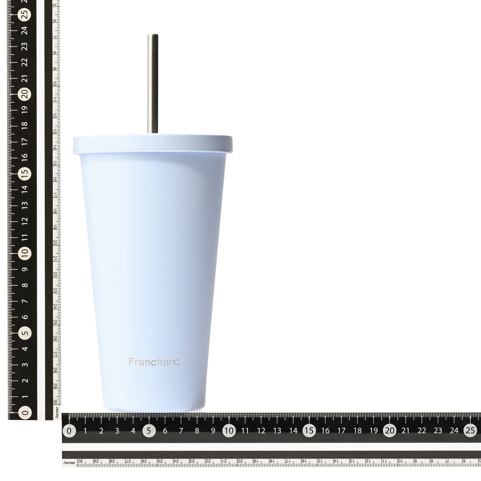 Stainless Steel Tumbler With Straw Blue