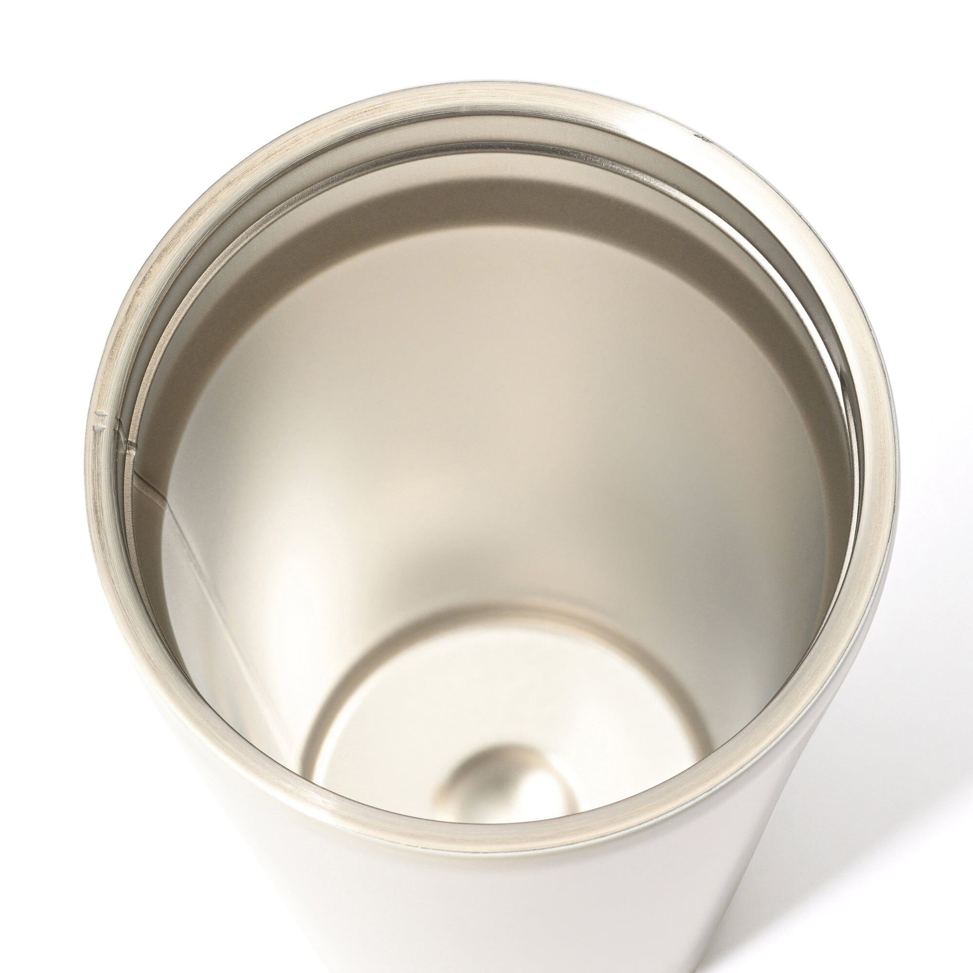 Stainless Steel Tumbler With Straw Ivory