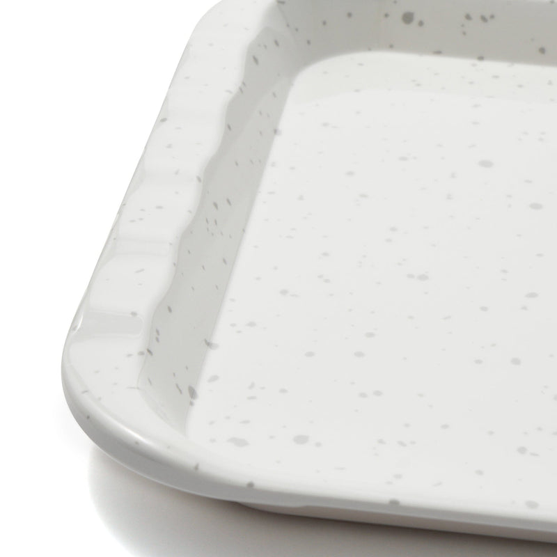 Splatter Melamine Tray Ivory