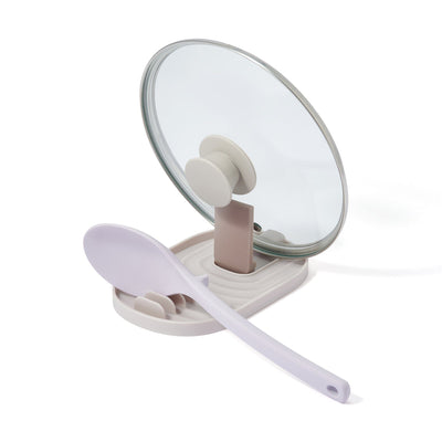 Pot Lid And Ladle Rest Gray
