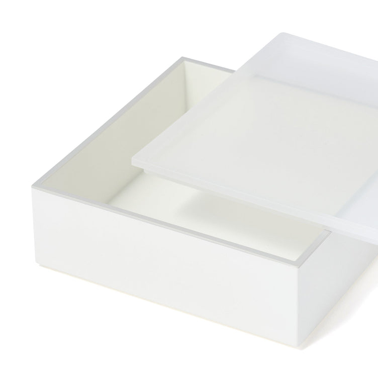 Logo Square Lunch Box White