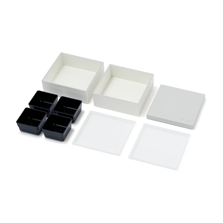 Logo Square Lunch Box White