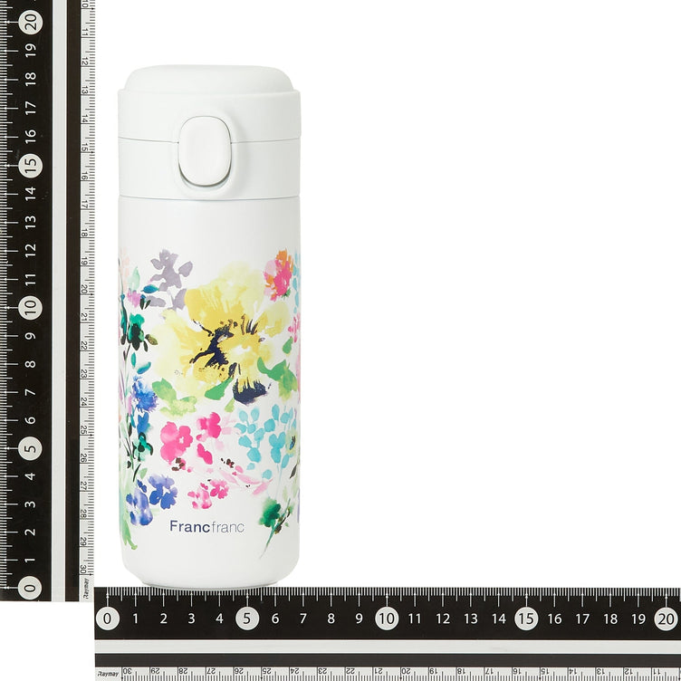 One Touch Stainless Steel Bottle 350Ml Flower