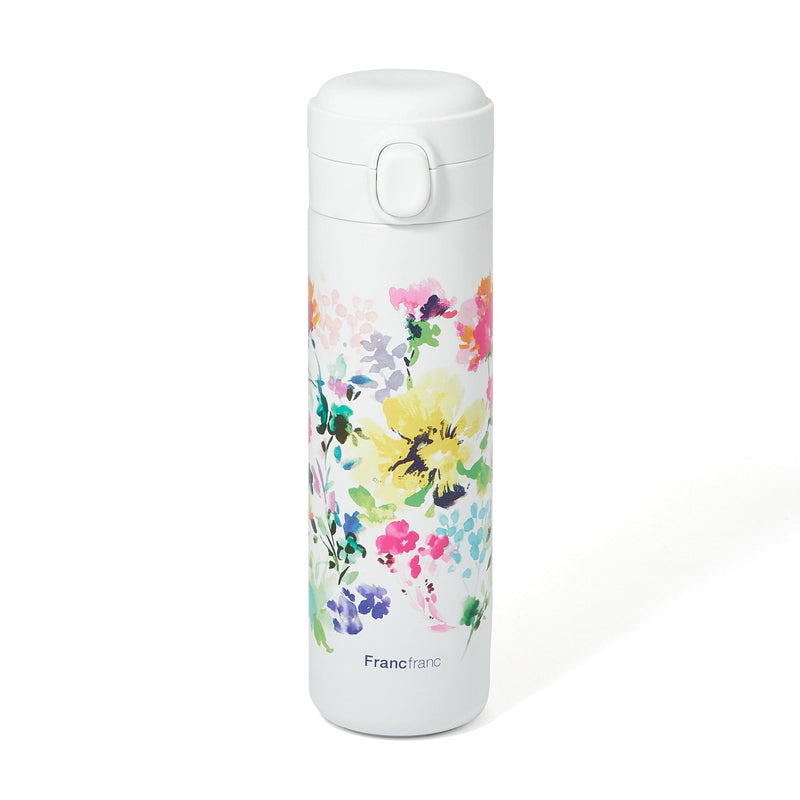 One Touch Stainless Steel Bottle 480Ml Flower