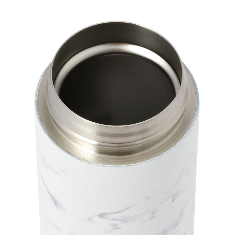 One-Touch Stainless Steel Bottle 350Ml Marble White