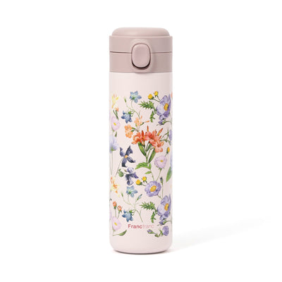 One-Touch Stainless Steel Bottle 480Ml Multi-Flower Pink