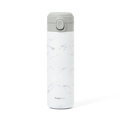 One-Touch Stainless Steel Bottle 480Ml Marble White