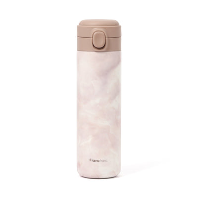 One-Touch Stainless Steel Bottle 480Ml Marble Brown