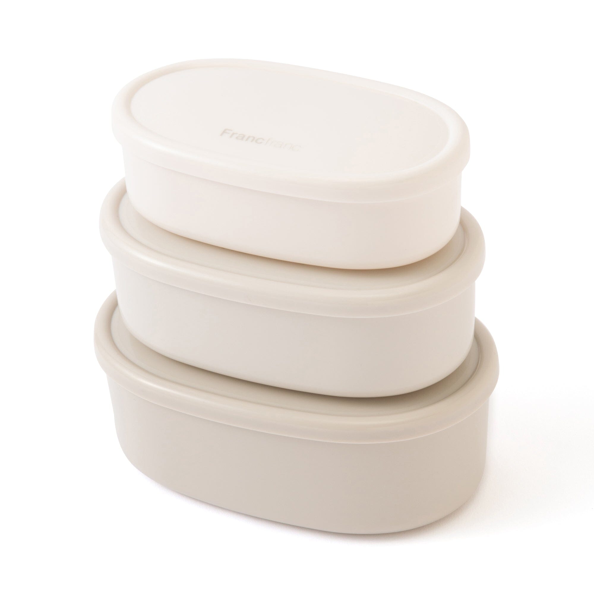 Logo Food Containers 3 piece Set Gray