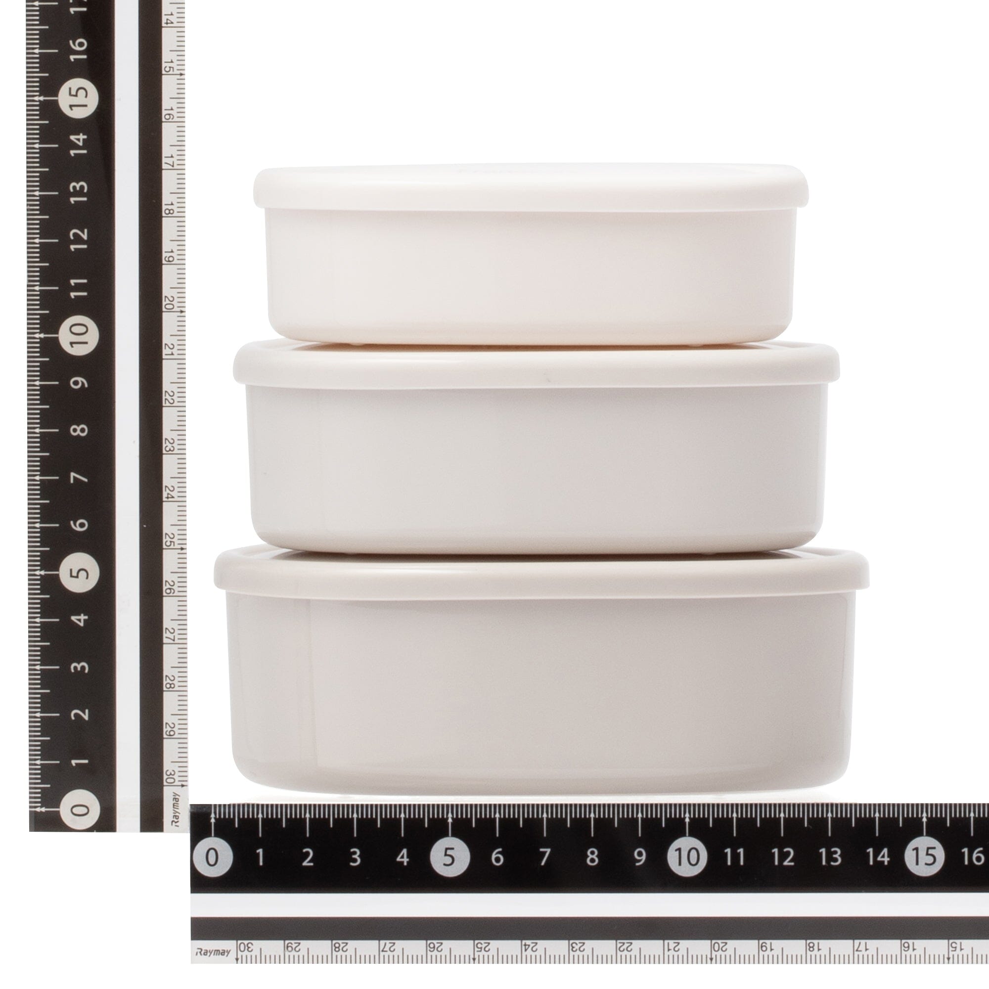 Logo Food Containers 3 piece Set Gray