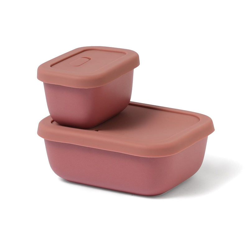 Ceramic Food Container Medium Red