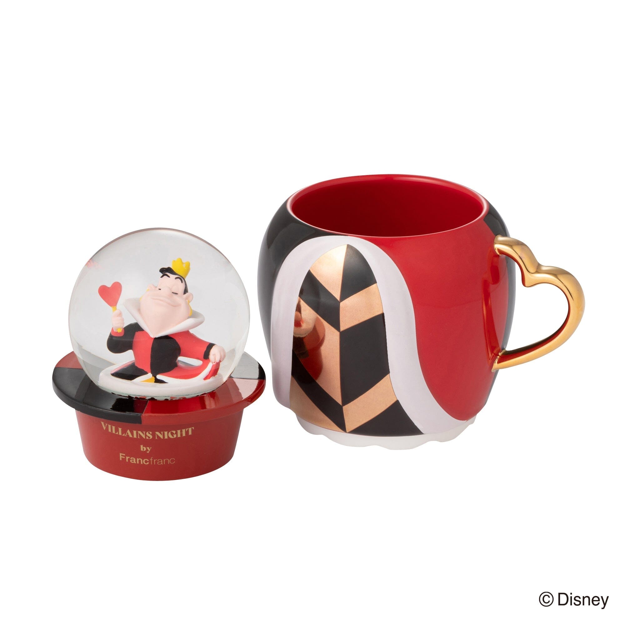 Disney Villains Night Mug & Snow Globe Queen of Hearts