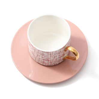 Tweed Cup And Saucer Pink