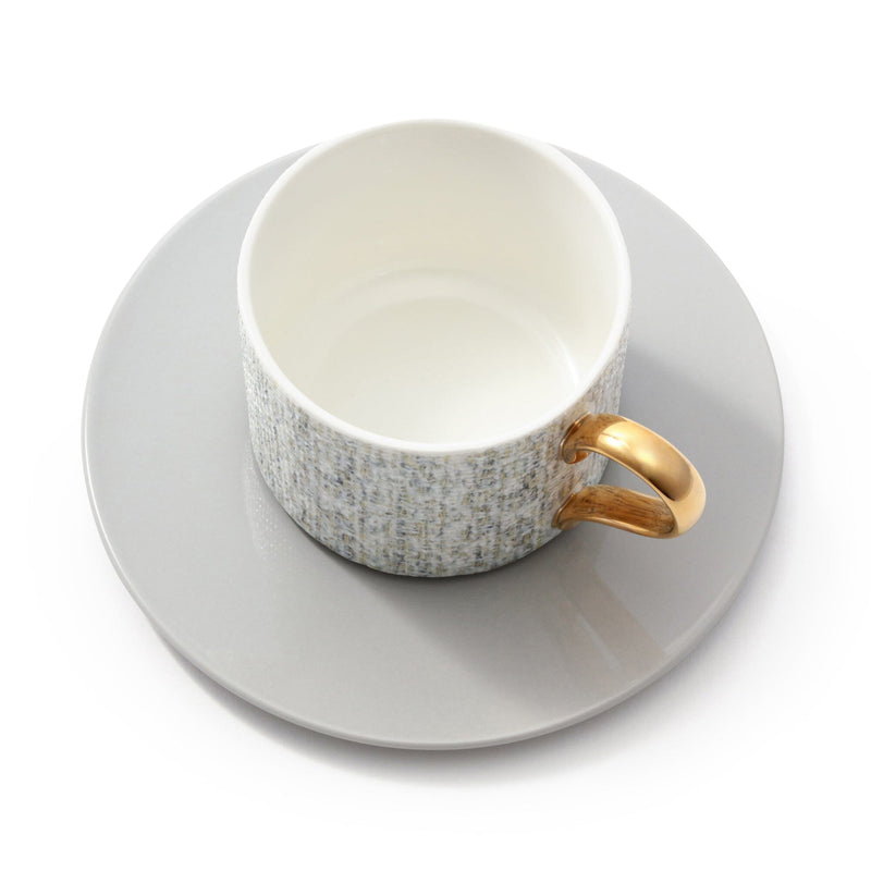 Tweed Cup And Saucer Gray