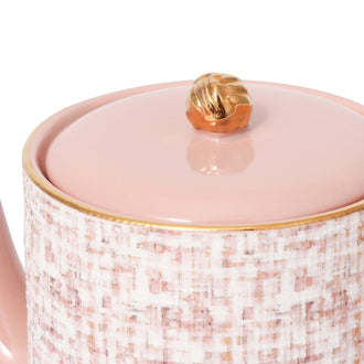 Tweed Teapot Pink