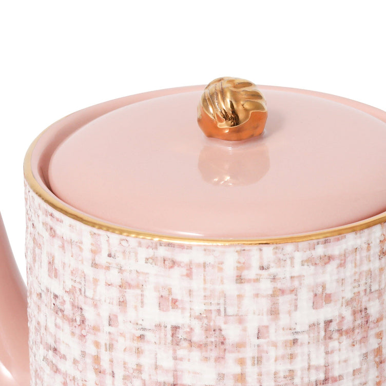Tweed Teapot Pink