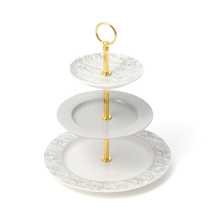 Tweed Cake Stand Gray