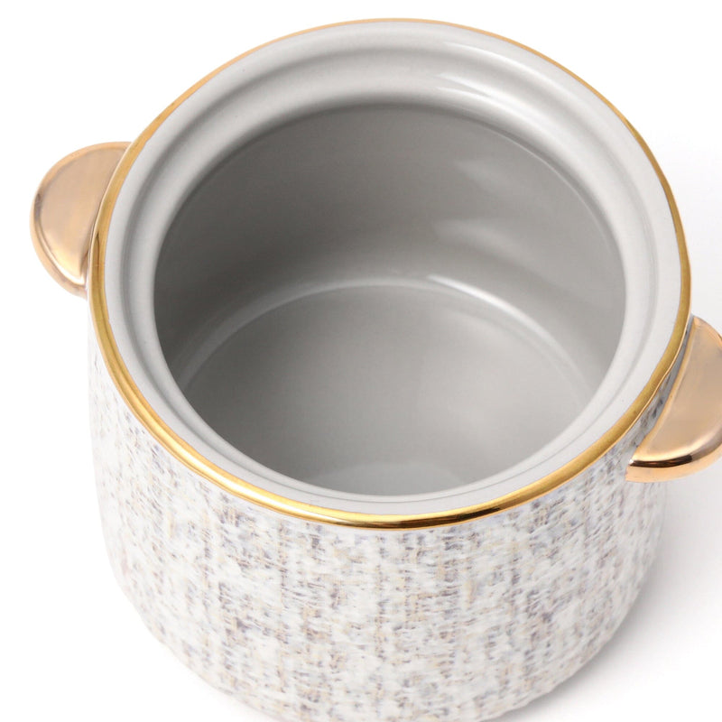 Tweed Sugar Pot Gray