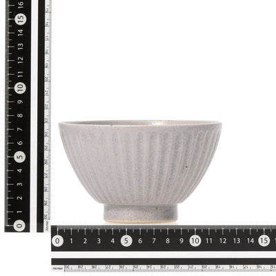 Mino Rice Bowl Shinogi Matte Gray