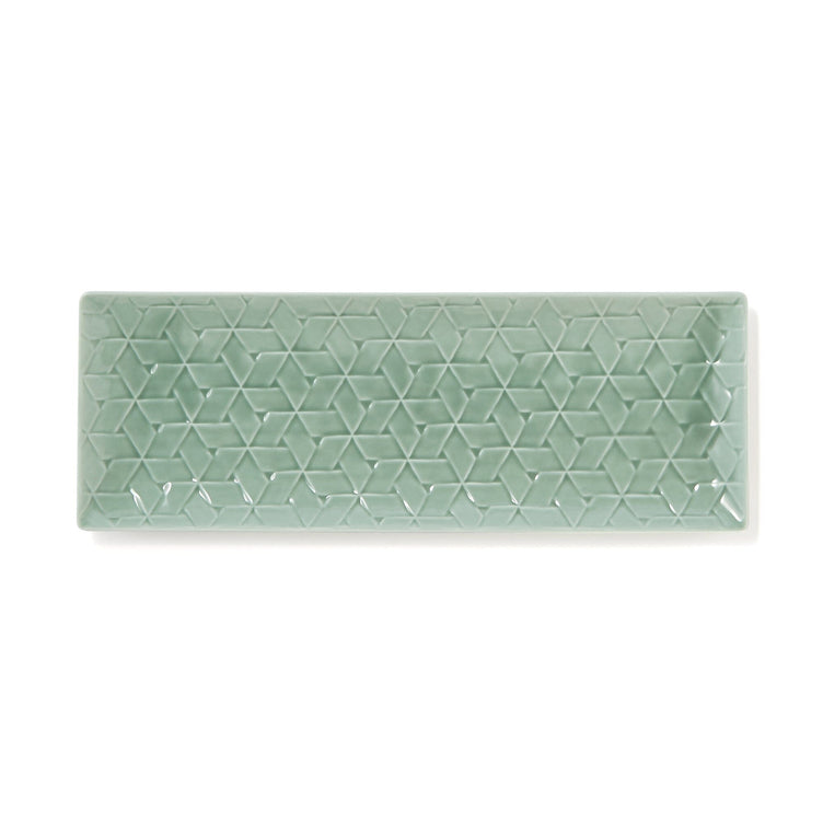 Mino Rectangular Plate Large Green