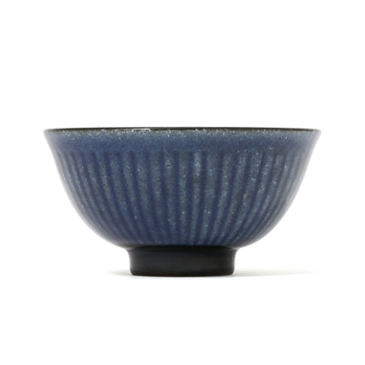 Mino Rice Bowl Shinogi Medium Blue