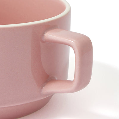 Logo Rim Soup Cup  Pink