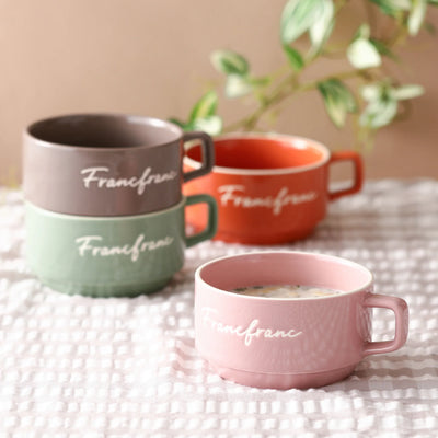 Logo Rim Soup Cup  Pink